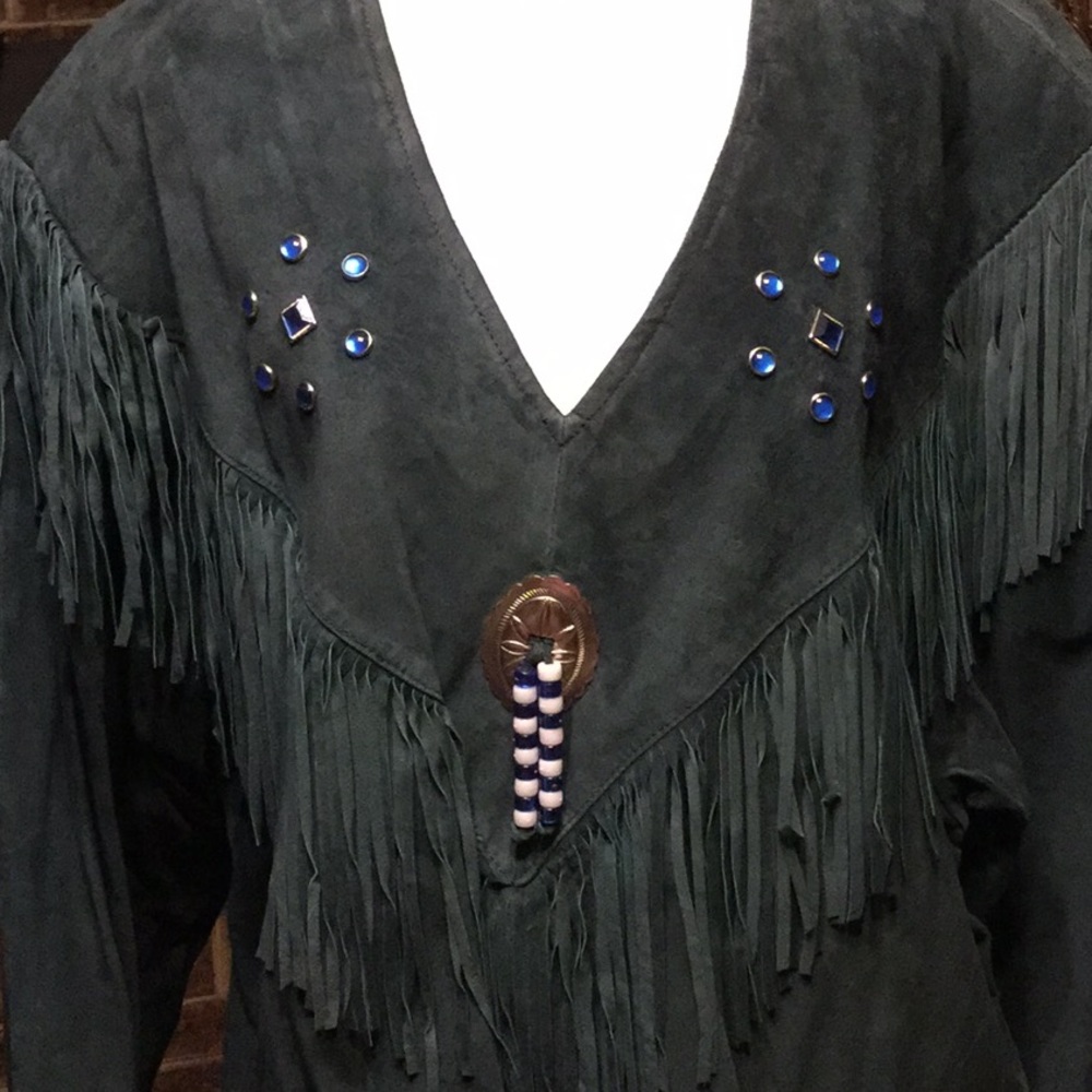 ATLANTIC BEACH FRINGED LEATHER JACKET! NEW🌟